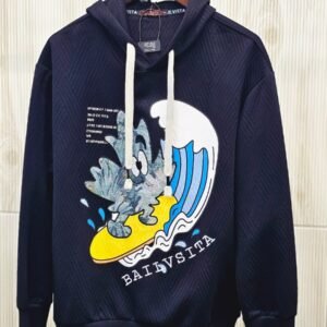 Blue printed hoodie